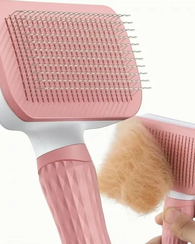 Pink Dog & Cat Grooming Brush