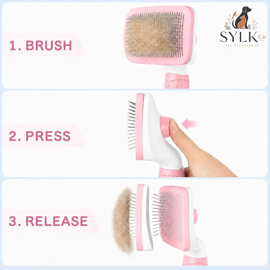 Pink Dog & Cat Grooming Brush, photo 3