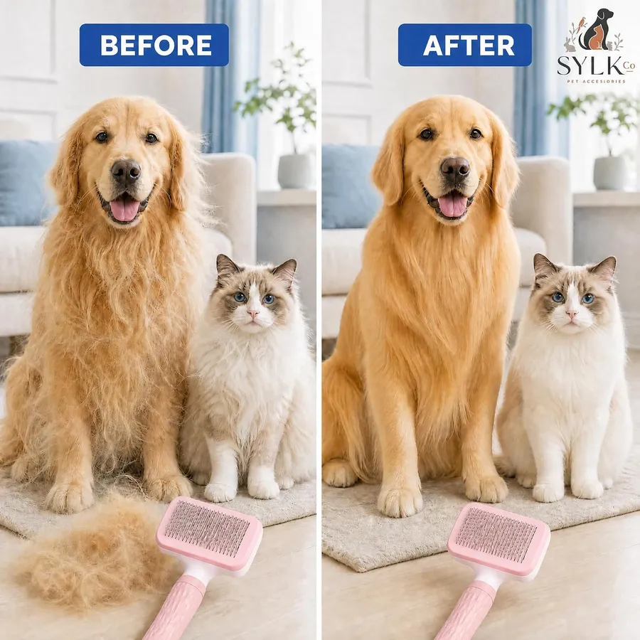 Pink Dog & Cat Grooming Brush, photo 5