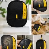 Dog & Cat Grooming Kit, Reusable Deshedding Glove + Self-Cleaning Grooming Brush (Gray), photo 9