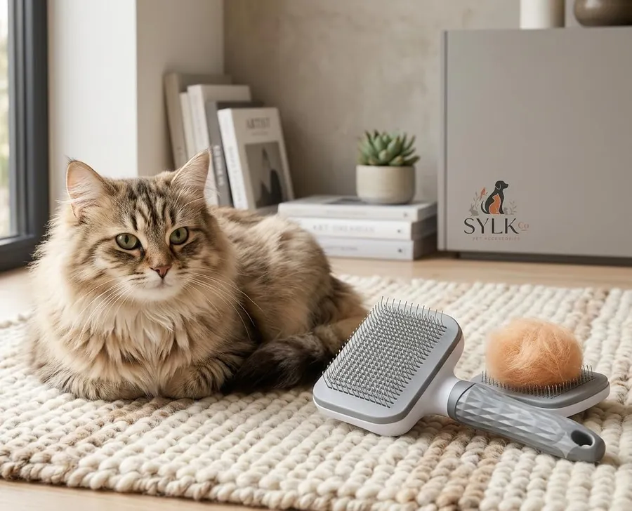 Gray Dog & Cat Grooming Brush, photo 5